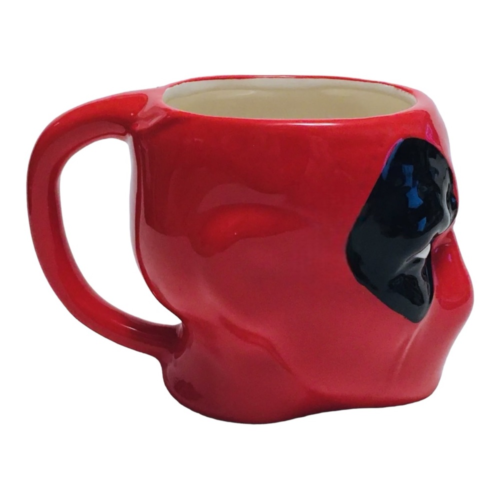 Deadpool Head Ceramic Coffee Mug - Marvel 3D Sculpted 4 1/8" high - Picture 3 of 8